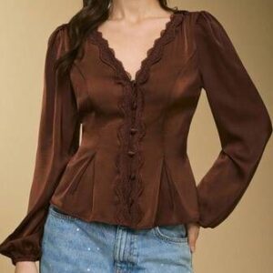 Women's Vintage Mesh Blouse